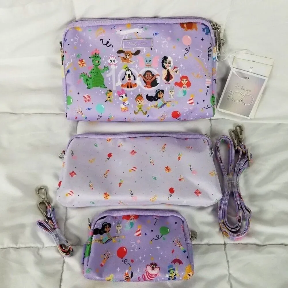 JuJuBe Disney Be Set Century of Magic 100 Years 3 Zip Bag Pouch 2 Straps Ariel
